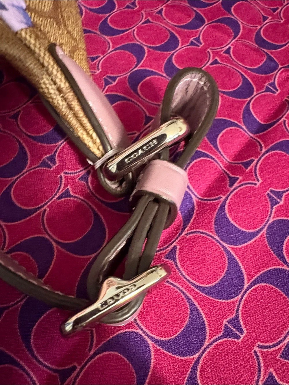 Coach Signature Canvas Lily Print Belt Bag (Style F75701)
